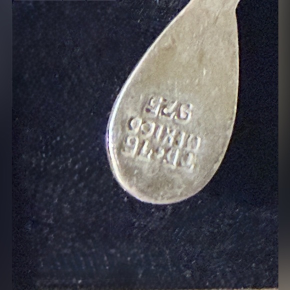 Sterling Silver Star and Teardrop Earrings From Mexico - Picture 5 of 6